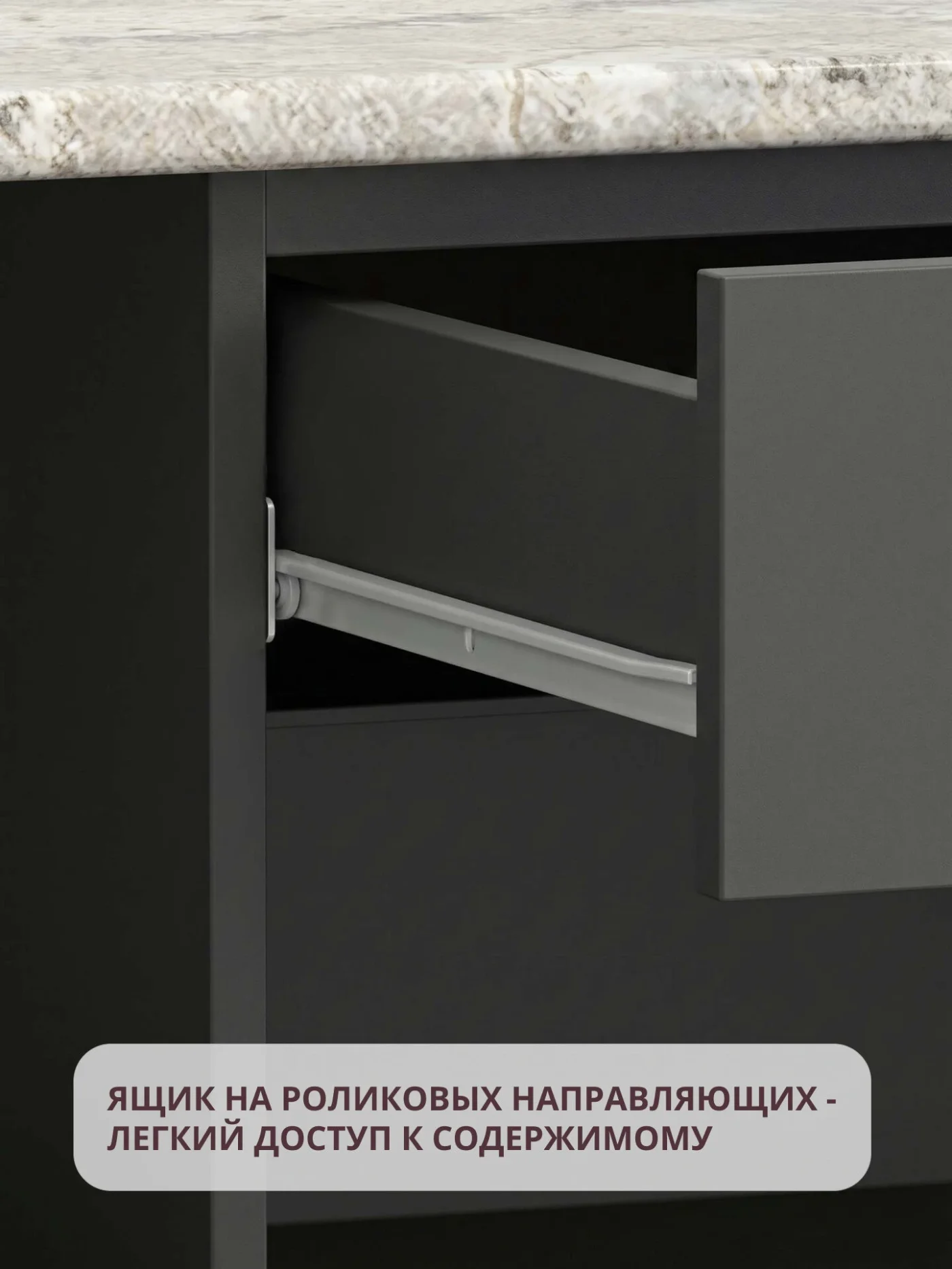 Кухонный гарнитур прямой олмеко "Лима", 150см, диамант серый